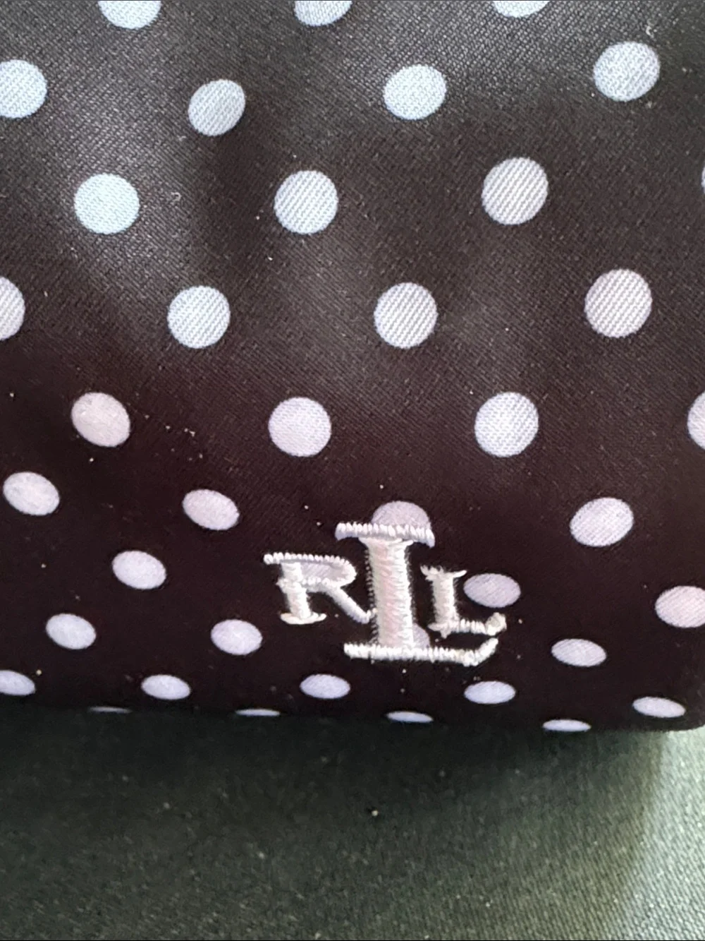 Ralph Lauren Polka Dot Cosmetic Pouch - Black and White